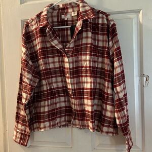 Levi's Red & White Plaid Flannel Shirt